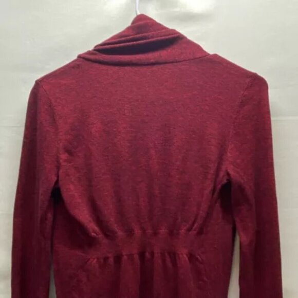 Express Open Cardigan Women's Medium Maroon Black Heathered Ladies Long Sleeve - Picture 4 of 11